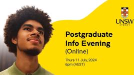 Online | UNSW Postgraduate Info Evening